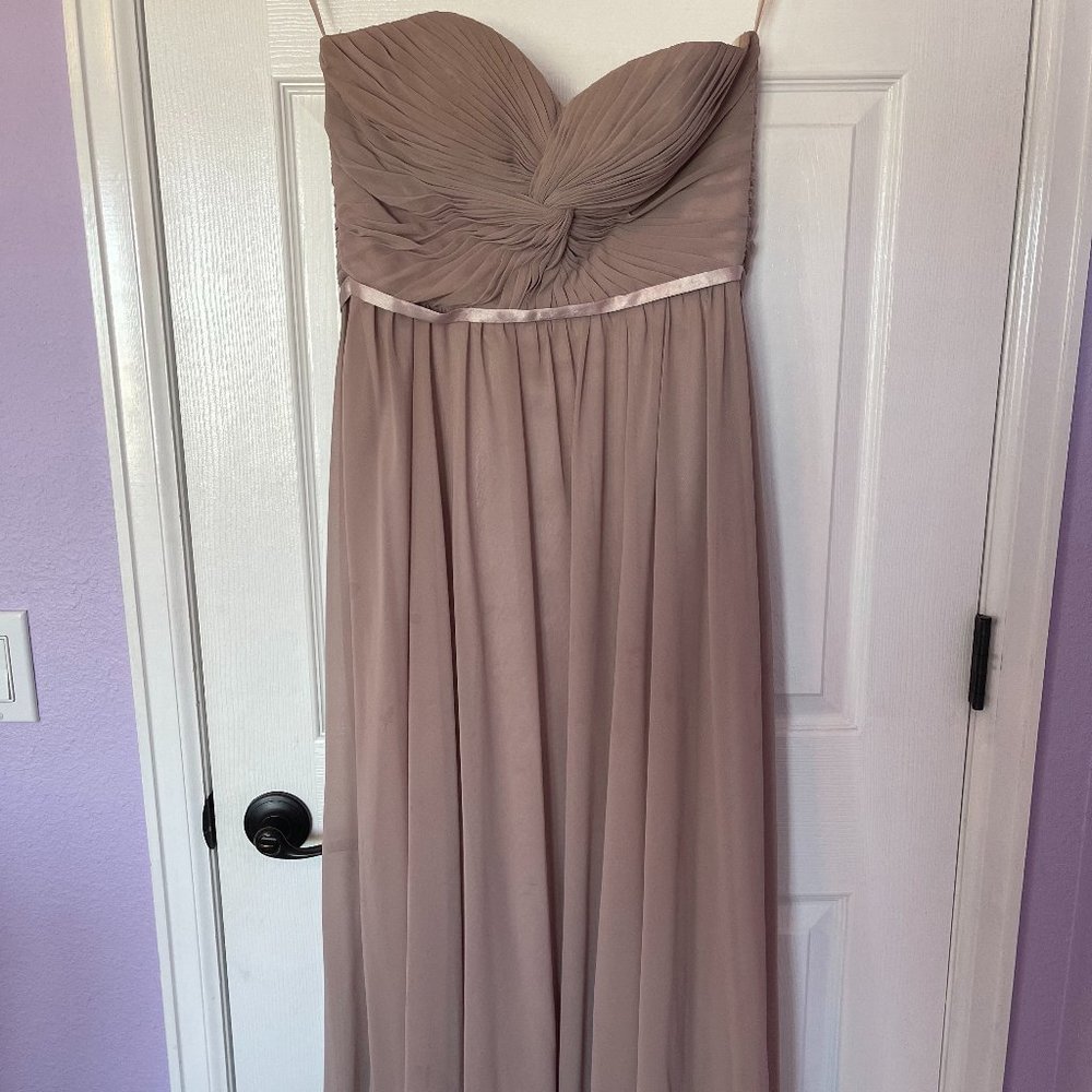 Strapless Mauve Prom Dress